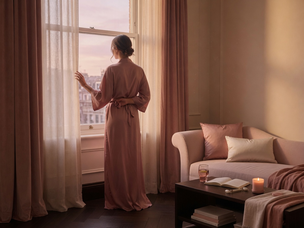 Elegant silhouette in soft evening light